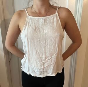 White tie back summer top